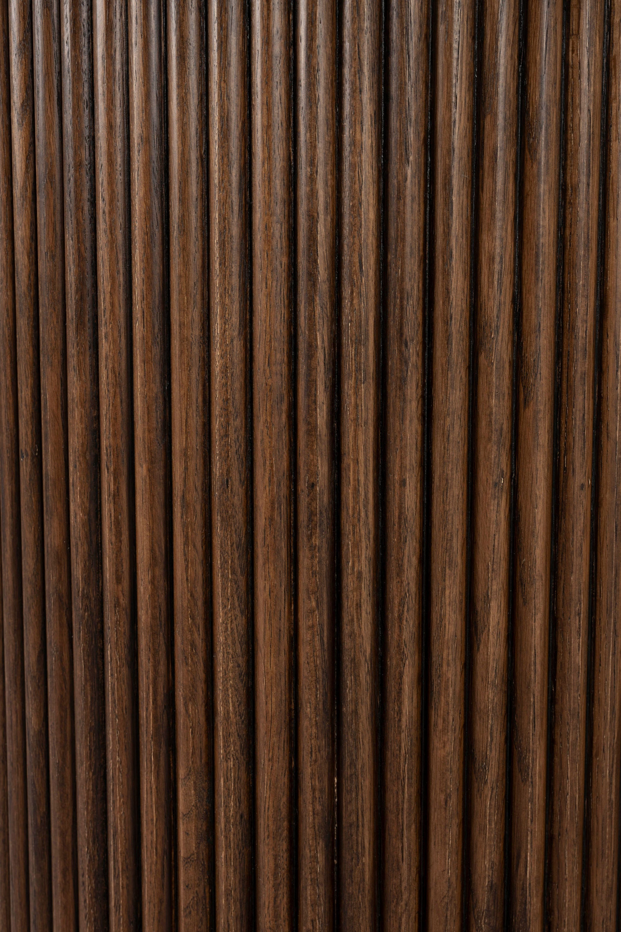 Dutchbone Arda Ribbed Brown Wood & Travertine Round Dining Table